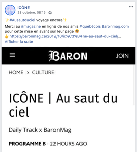 Baronmag, webzine québécois disponible sur Groover