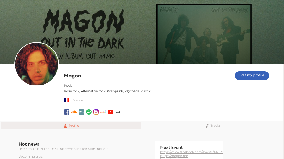 Magon's artist profil on Groover