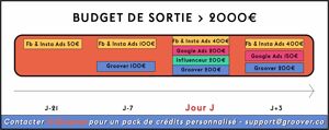 Promotion musicale - >2000€ de budget de sortie - Facebook Ads, Google Ads, Groover, Influencers