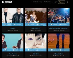 gigmit, artists page for booking