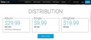 Online Music Distribution with TuneCore - How much does it cost?