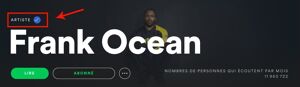 Frank Ocean - Exemplo de Artista Verificado