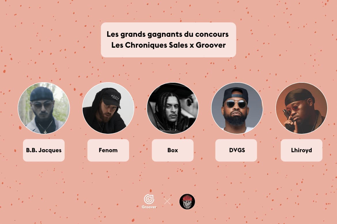 Les grands gagnants du concours Les Chroniques Sales x Groover