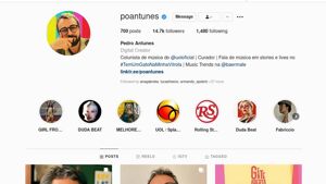 Perfil do Instagram do Pedro Antunes