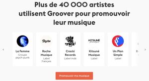 Groover, le meilleur outil de promotion musicale pour les artistes indépendants pour contacter les professionnels de l'industrie musicale avec une garantie de réponse sous 7 jours