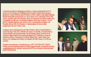 Biografia do press kit da banda paulistana Viratempo