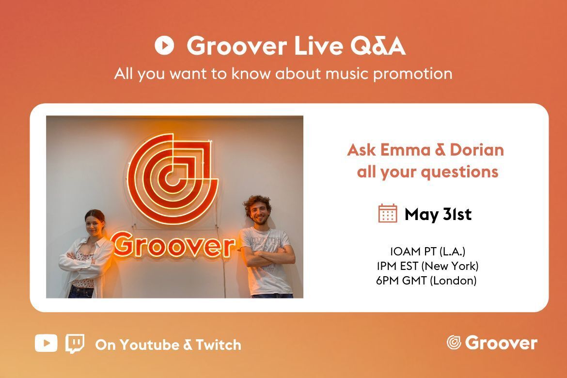 How to live Our use Q&A for Groover music promotion? recap