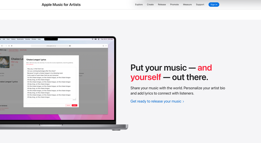 Apple for Artists é a ferramenta da Apple feita para os artistas terem acesso ao seu público-alvo