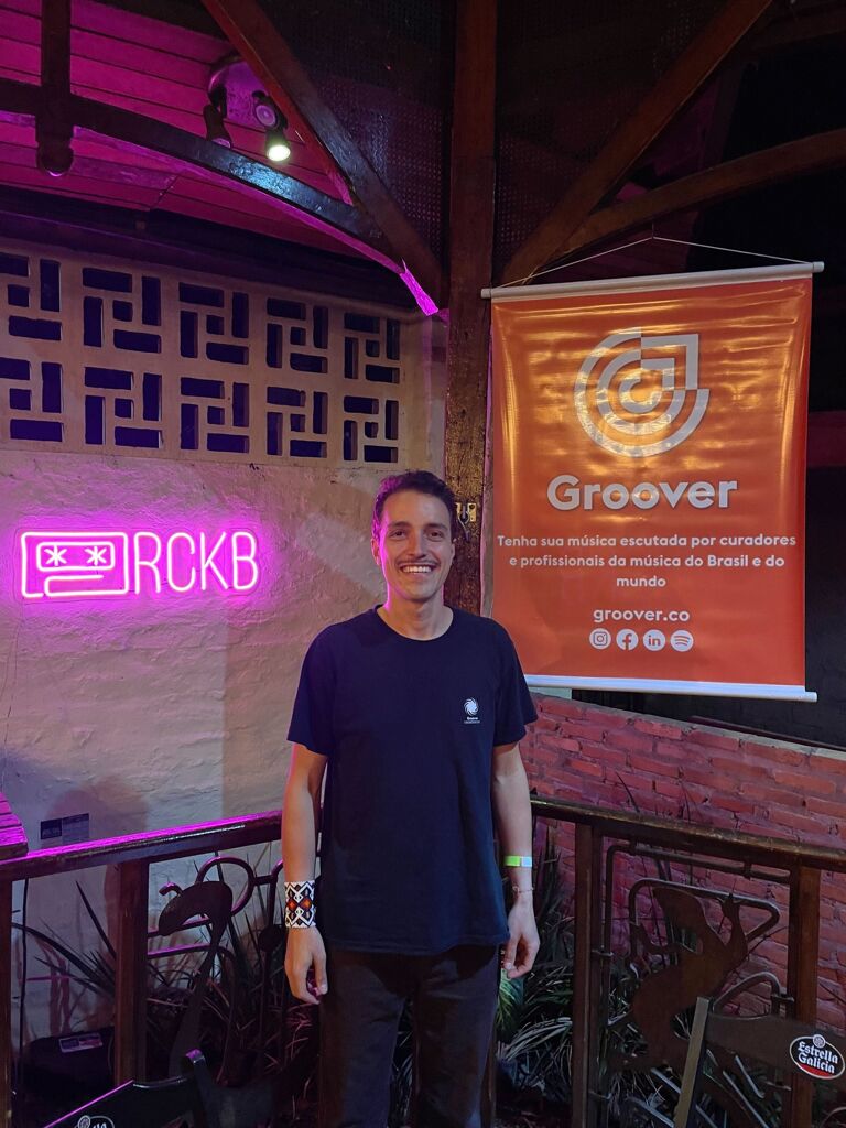 Max Leblanc, representante da Groover no Brasil, na Casa Rockambole.