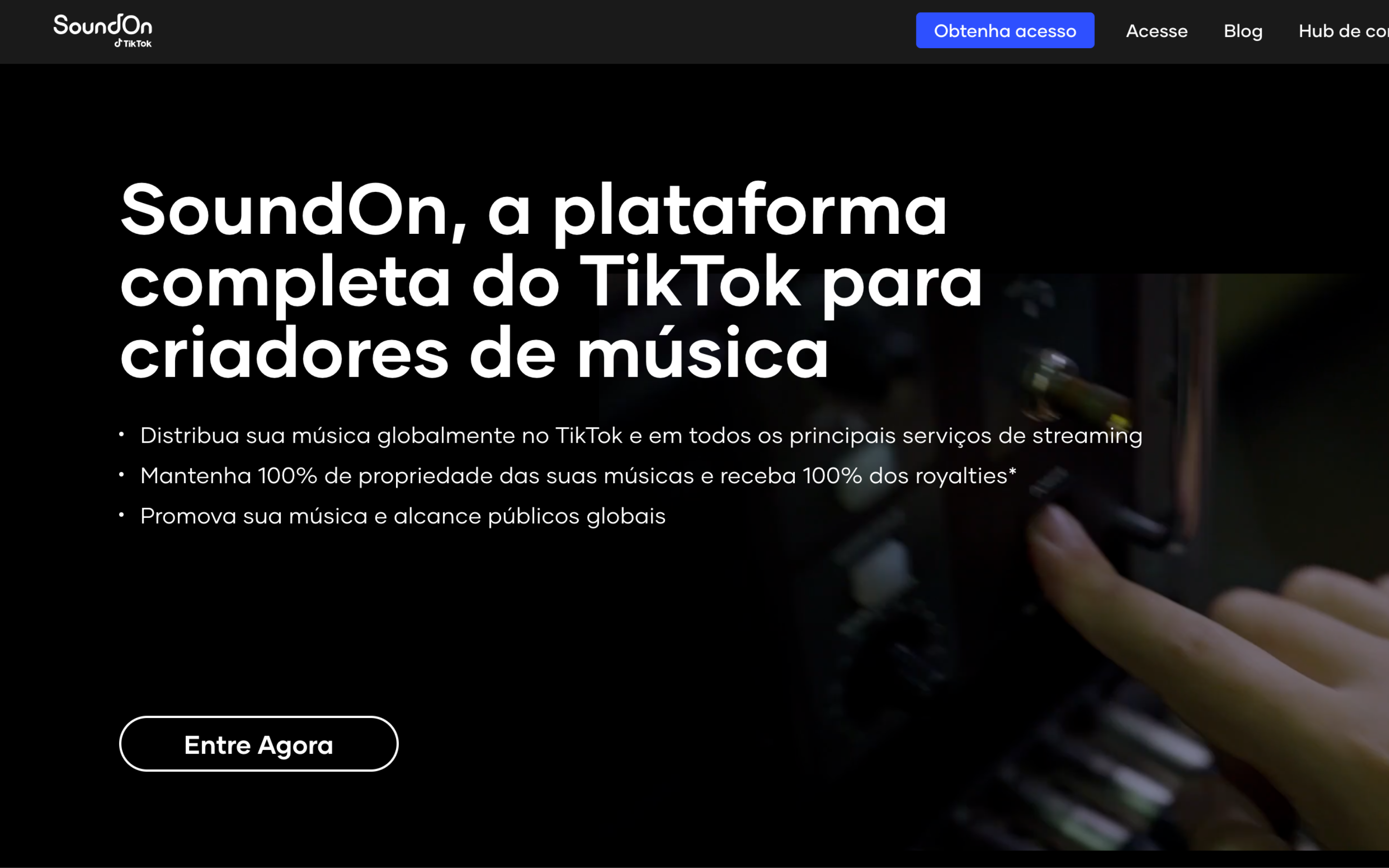TikTok SoundOn, a distribuidora musical do TikTok