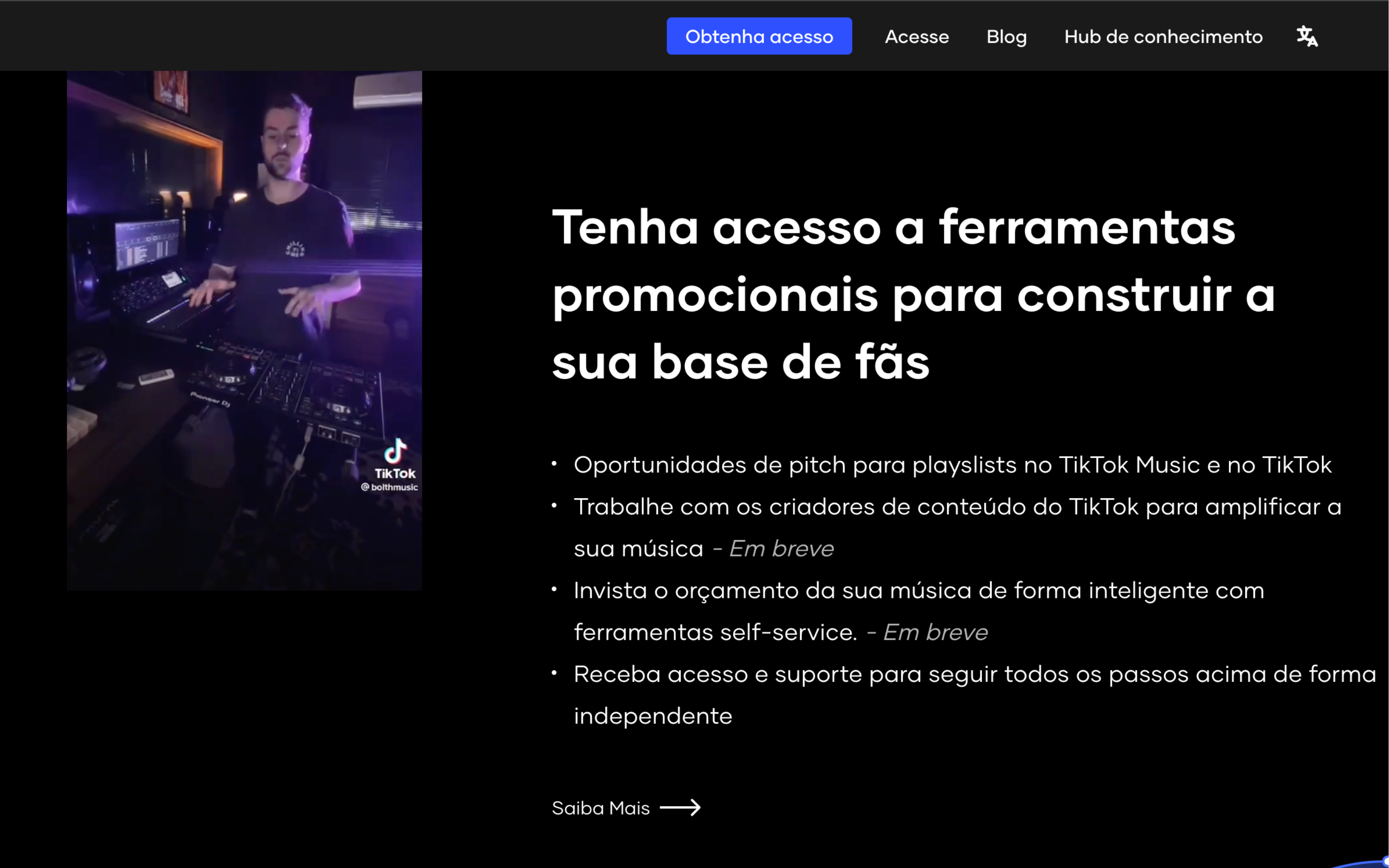 O TikTok SoundOn oferece ferramentas promocionais 100% gratuitas