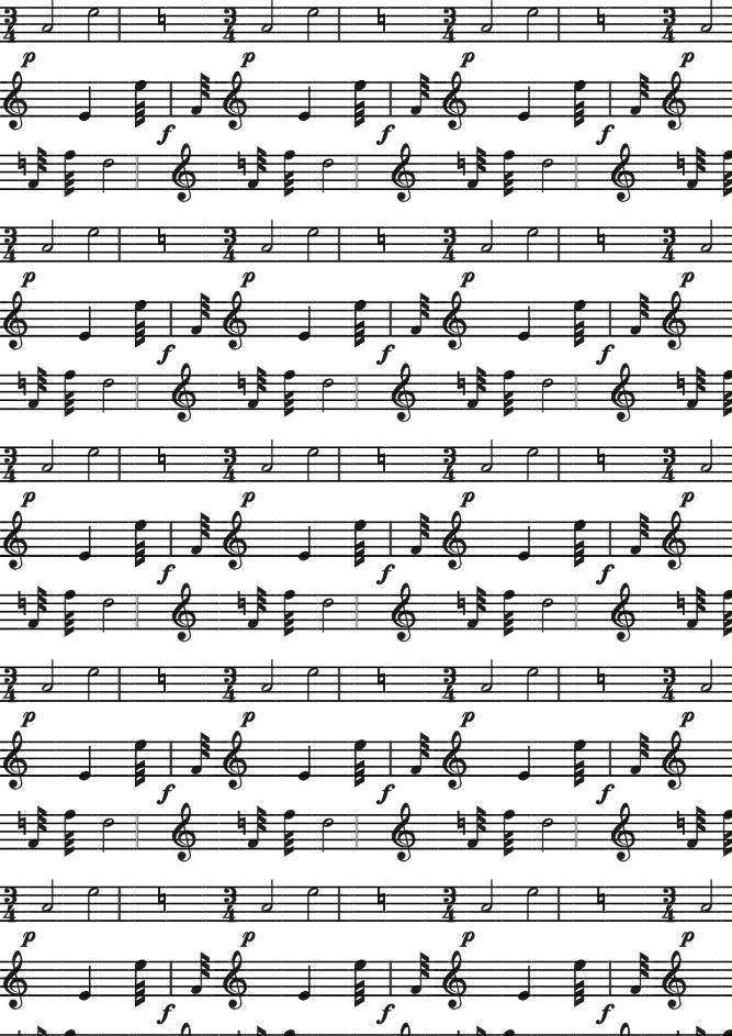 Example of a musical score.