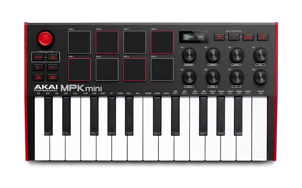Contrôleur MIDI d'entrée de gamme : le Akai MPK Mini MK3