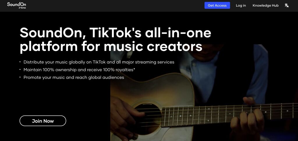 TikTok SoundOn, le distributeur de musique TikTok