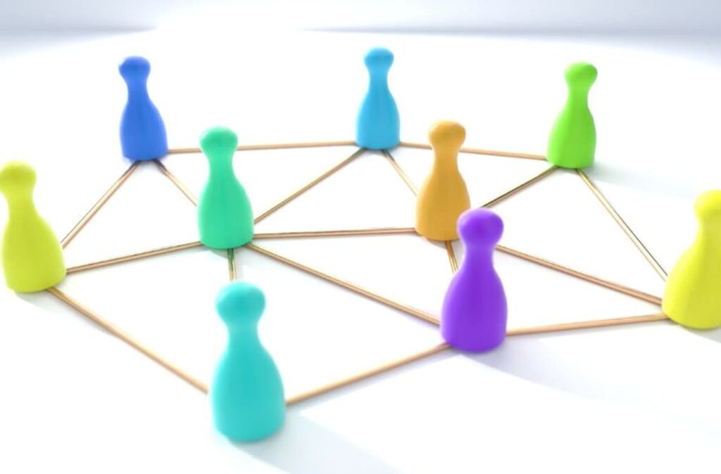 A network of people connected to each other
