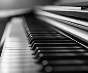 A close-up picture of a piano.
