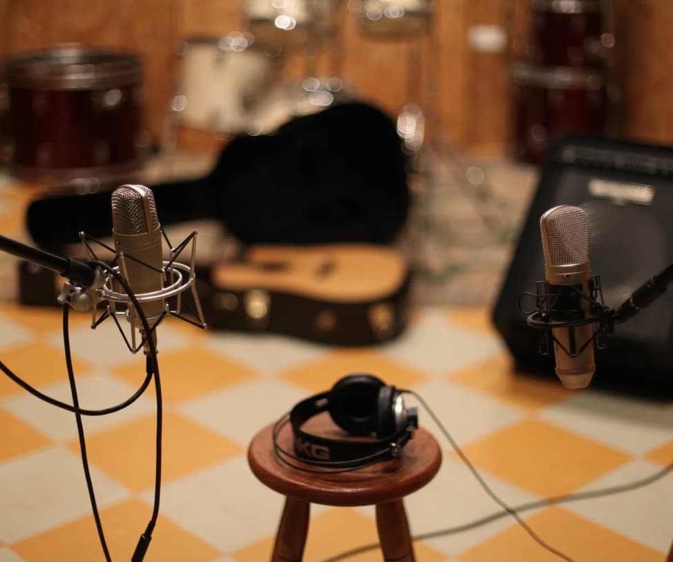 A recording studio. 