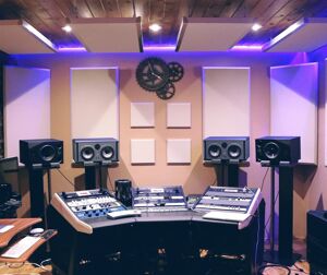 A recording studio.