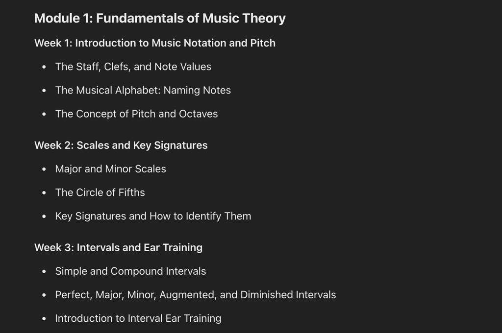 organize your music theory learning program with chatgpt page 2